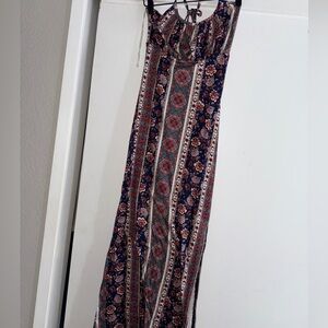 Various Print Dress with Tie Back